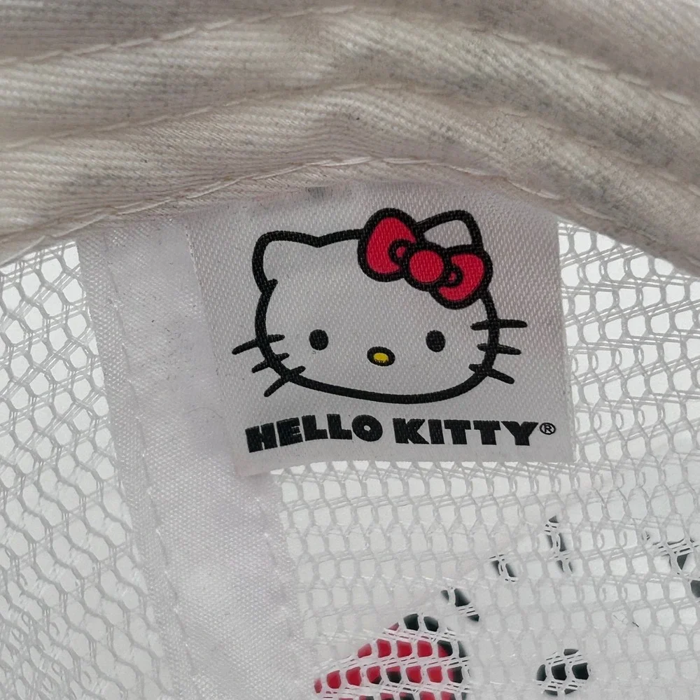 Hello Kitty Sanrio Always Kind Trucker Hat Pink Cream Mesh Snapback Cap NWT - Picture 6 of 14